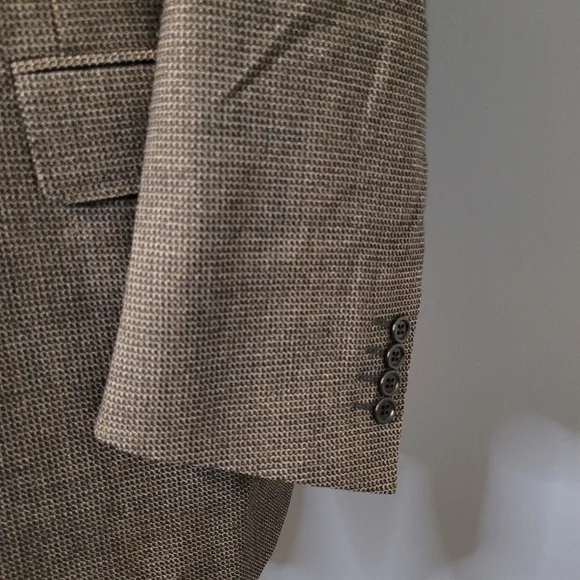 Canali 54R (44R US) Brown Wool Mens Blazer - Picture 3 of 6